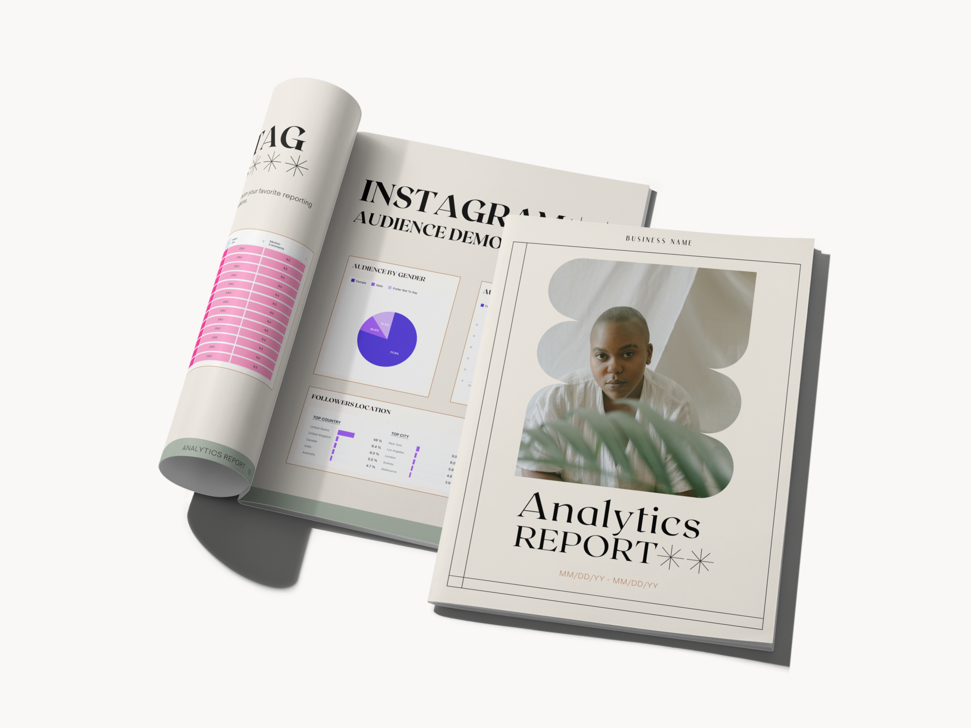 Analytics Report Template - Down to Earth
