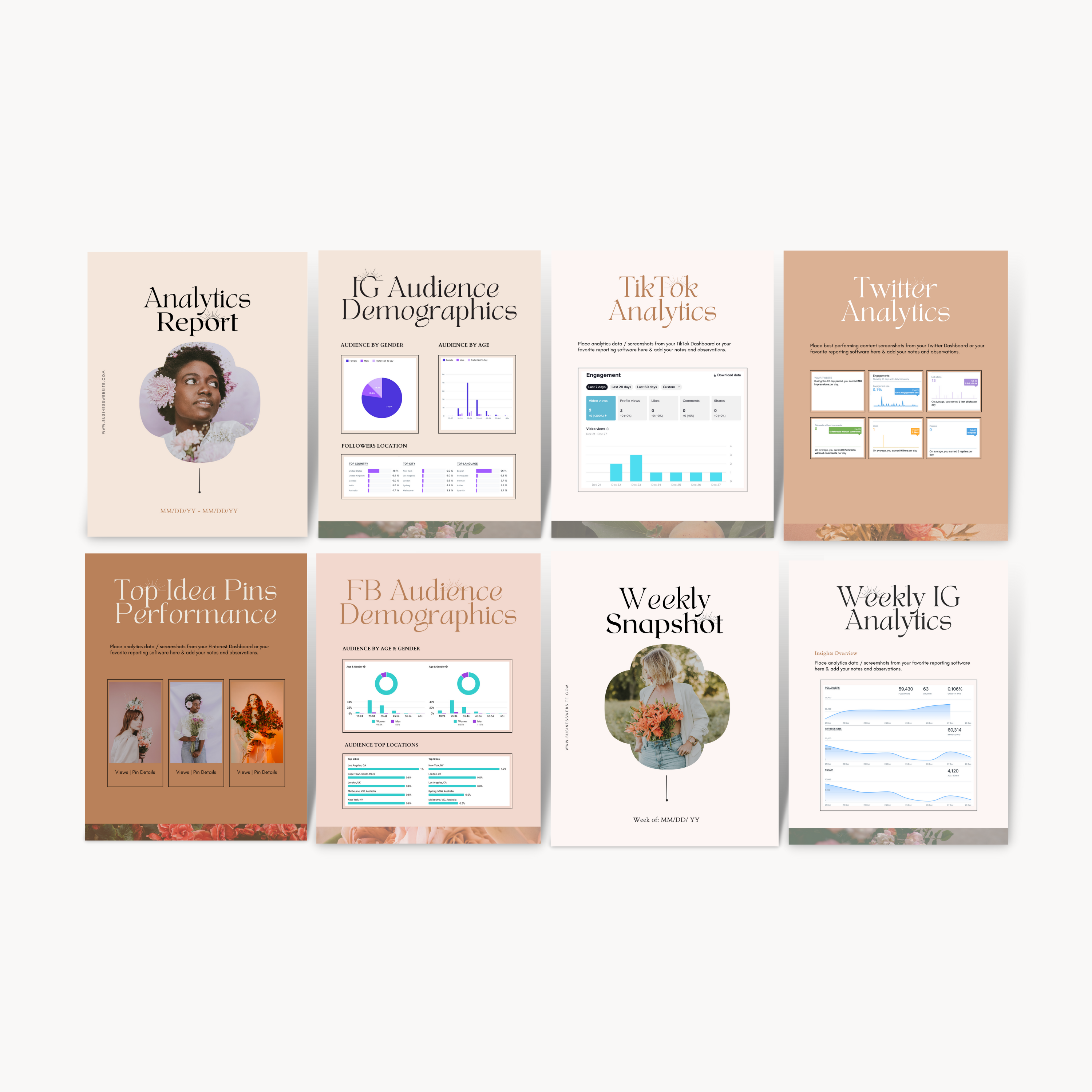 Social Media Manager Essentials Template Bundle - Delicate & Dreamy