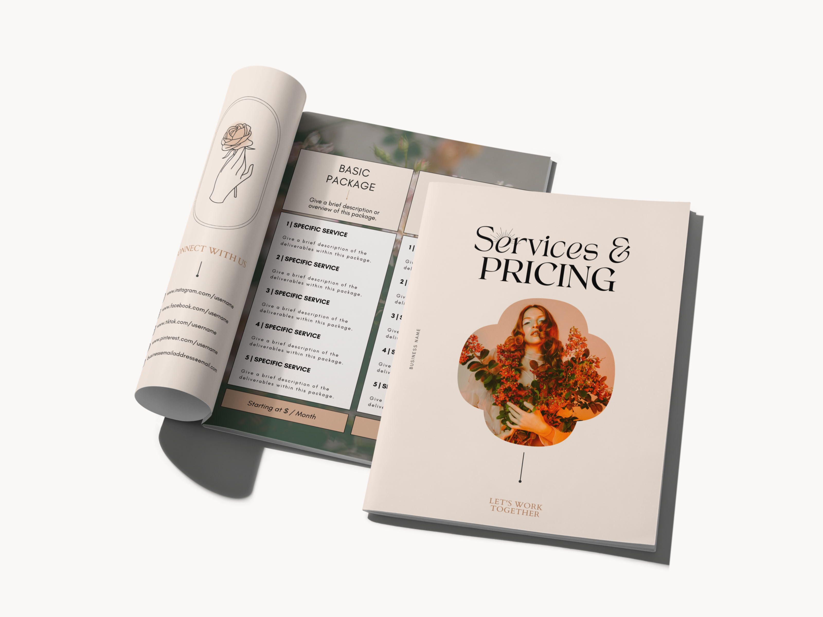 Services & Pricing Template - Delicate & Dreamy