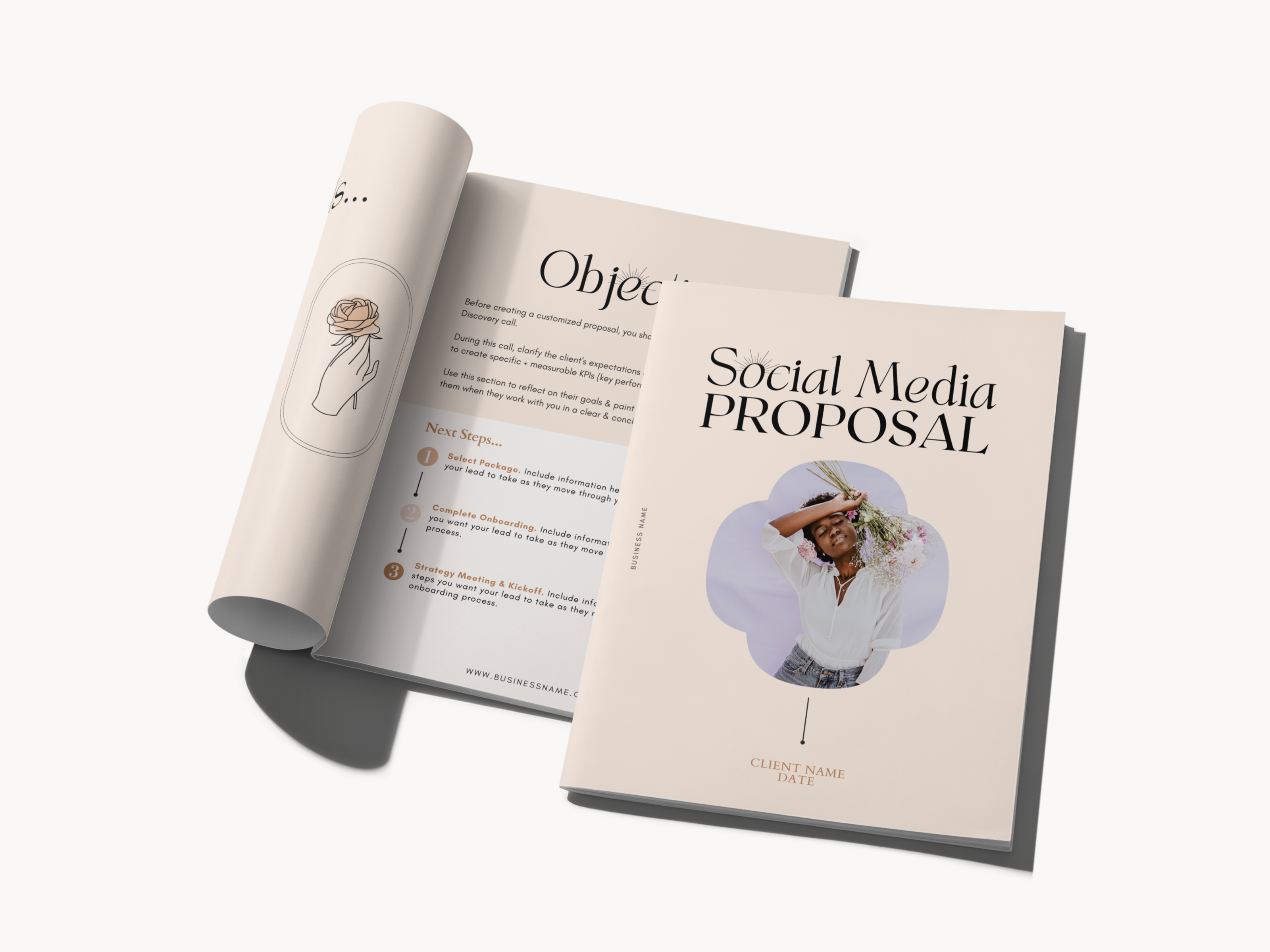 Social Media Proposal Template - Delicate & Dreamy