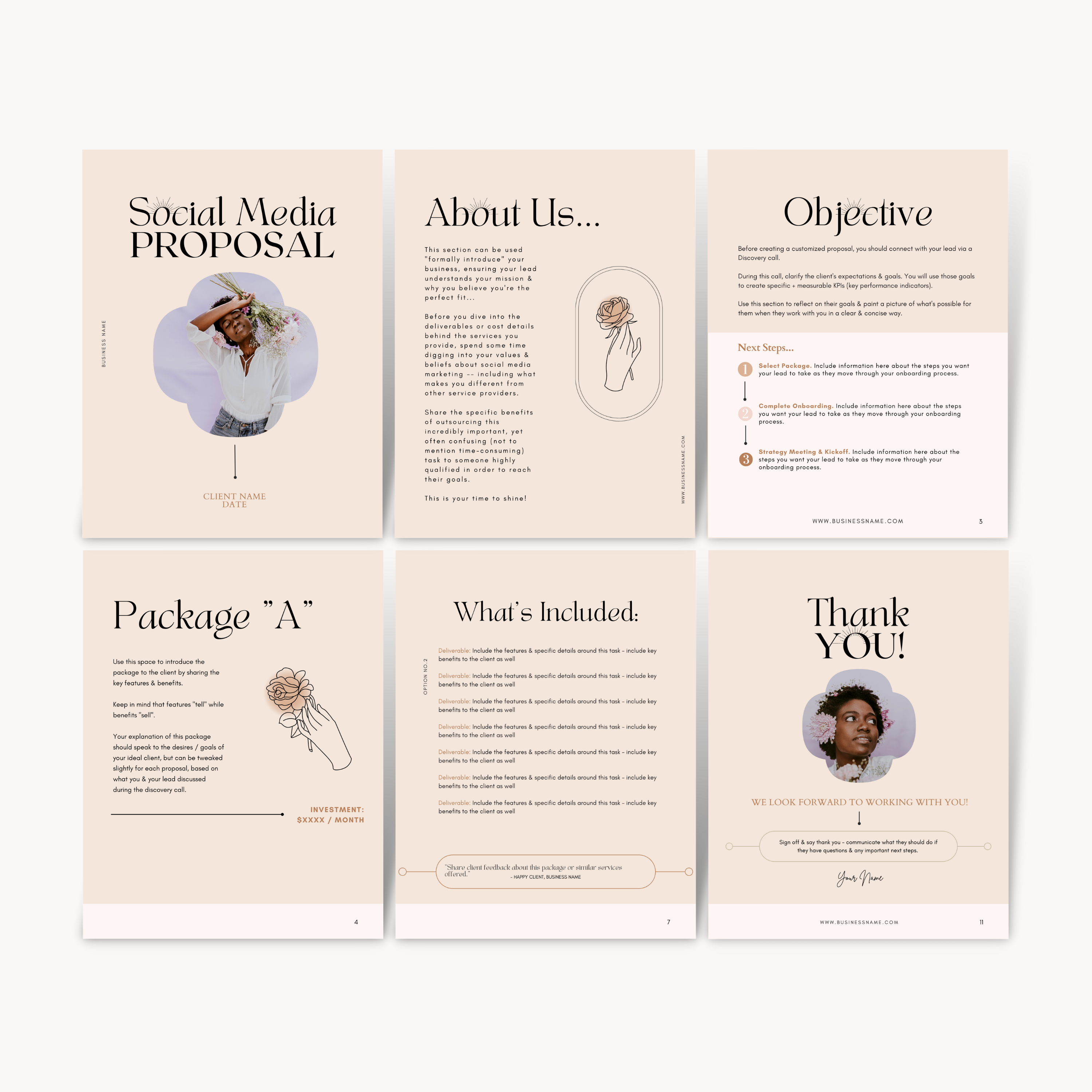 Social Media Proposal Template - Delicate & Dreamy