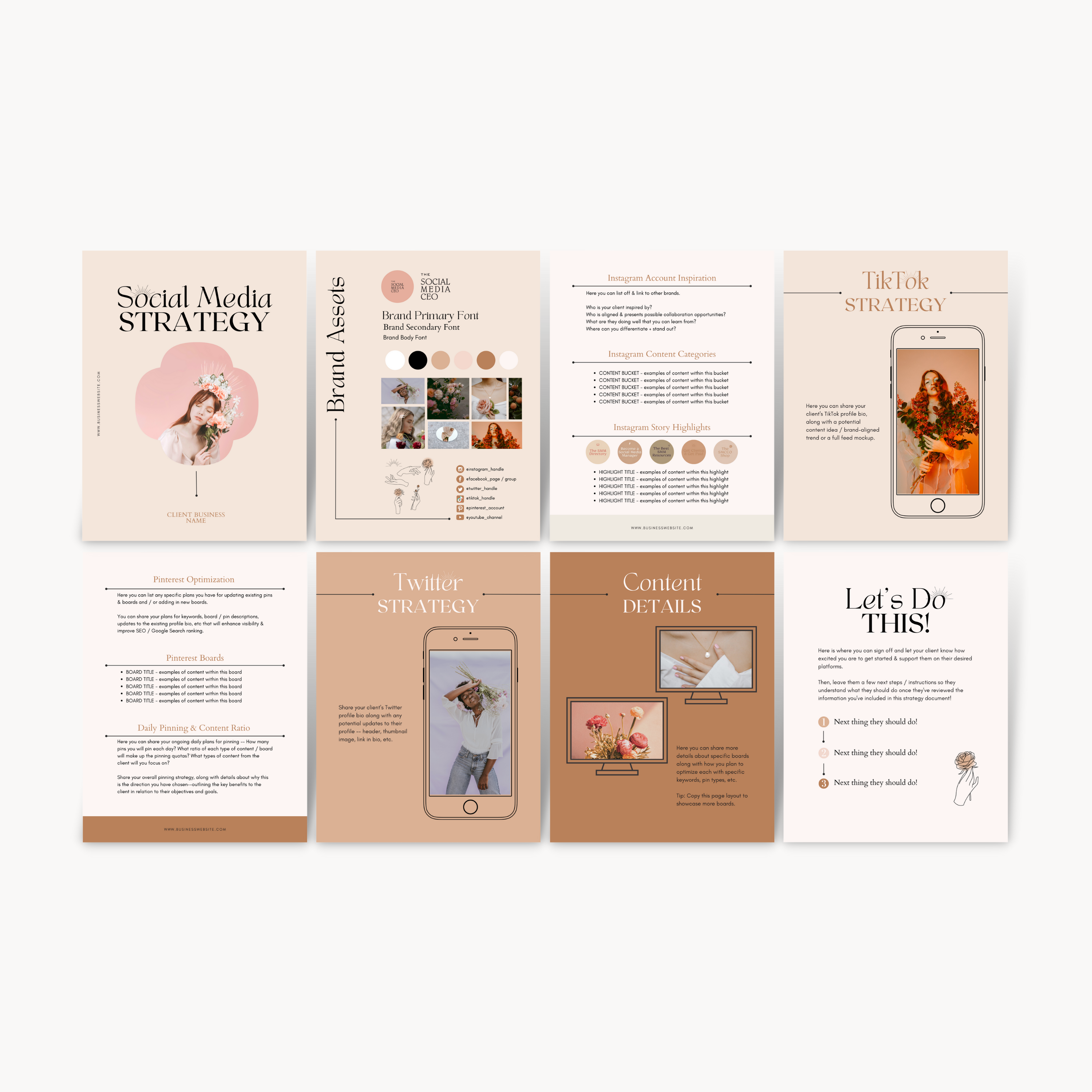 Social Media Strategy Template - Delicate & Dreamy